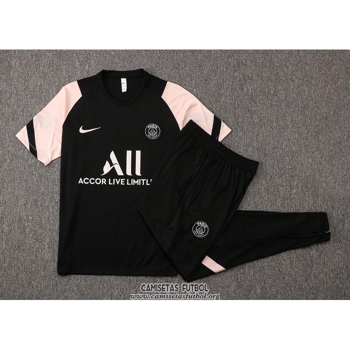 Chandal del Paris Saint-Germain Manga Corta 2021/2022 Negro y Rosa